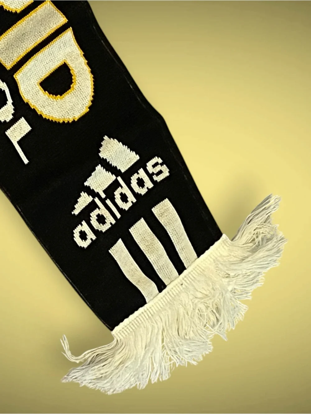 VTG Adidas Real Madrid Centenary Scarf 1902-2002 100 Años De Fútbol Knit Black